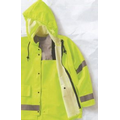 Bulwark Hi-Visibility Men's 10 Oz. Flame Resistant Rain Jacket w/FR Polyurethane